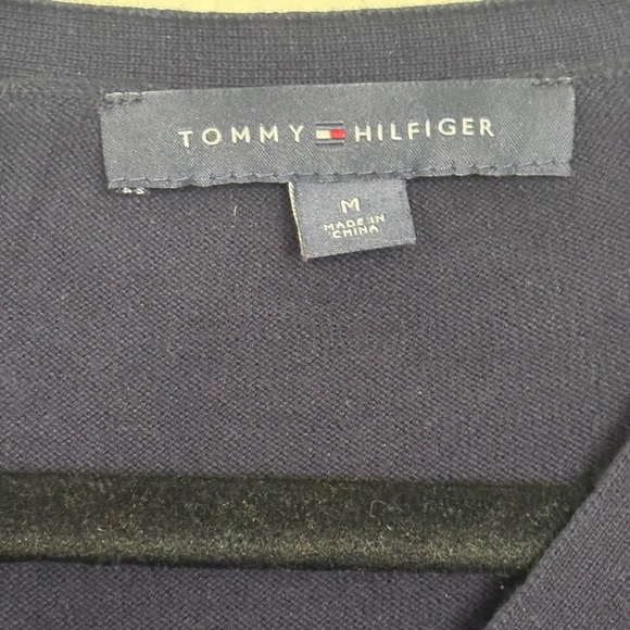 Tommy Hilfiger 100% Cotton Navy Polka Dot Sweater, size Medium M - Picture 7 of 7